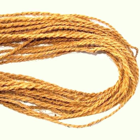 Coconut coir rope coil natural dark brown