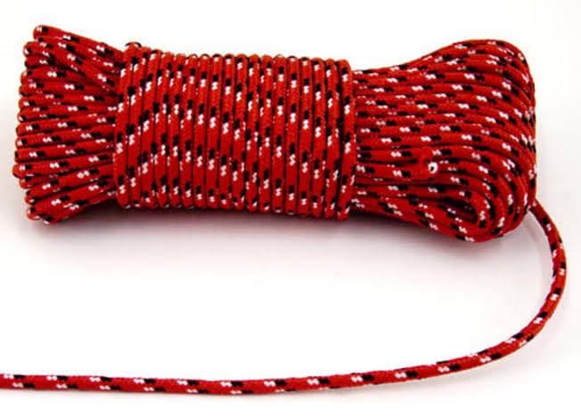 Close-up braided cord weave texture