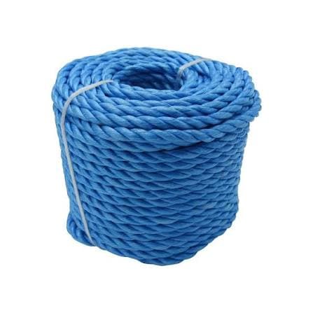 Close-up texture of polypropylene 3-strand rope