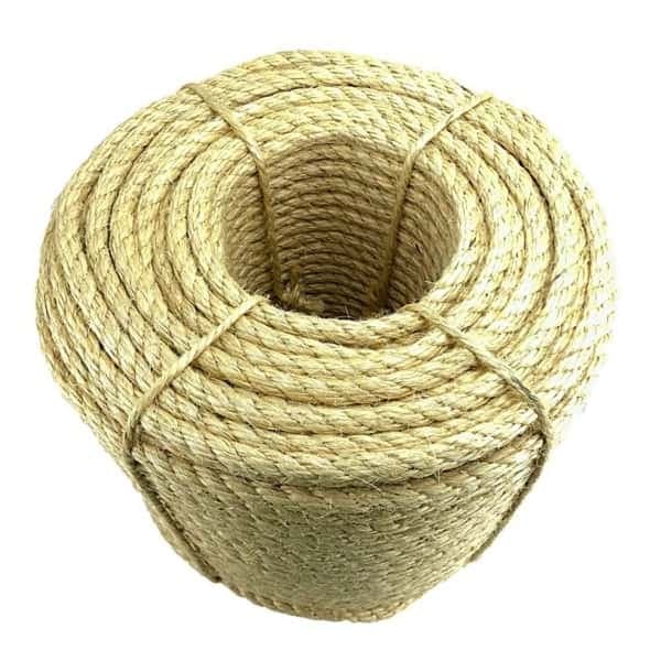 Natural sisal rope coil presentation