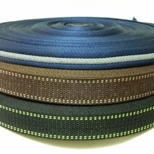 Industrial polyester webbing and niwar rolls thaan in Tahira Syndicate Bohrapir warehouse Karachi